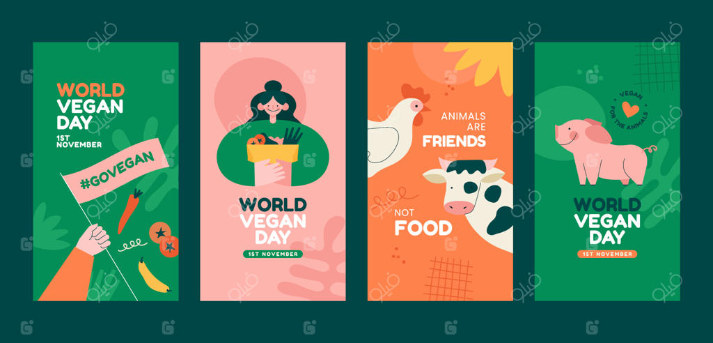 مجموعه استوری‌های اینستاگرام برای روز جهانی وگان‌ها
