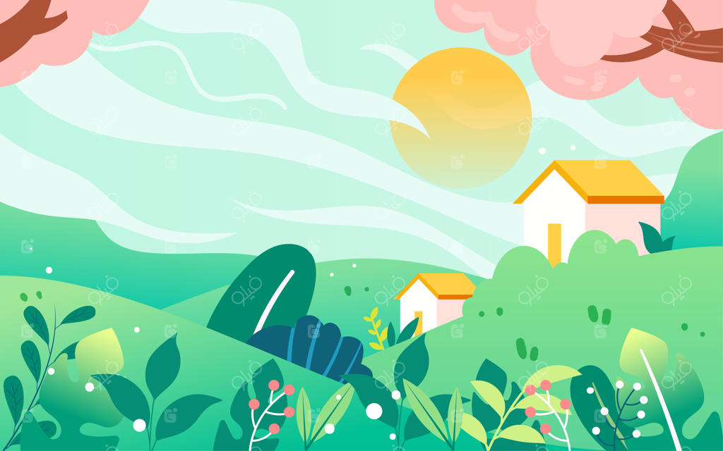 تعطیلات طولانی اول ماه مه با سفر به مناطق طبیعی - تصویر برداری وکتور