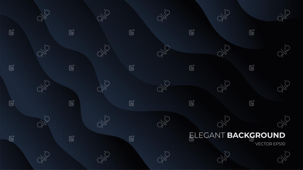 پس‌زمینه موج انتزاعی لوکس با عناصر هندسی سرمه‌ای برای پوستر و بروشور دیجیتال