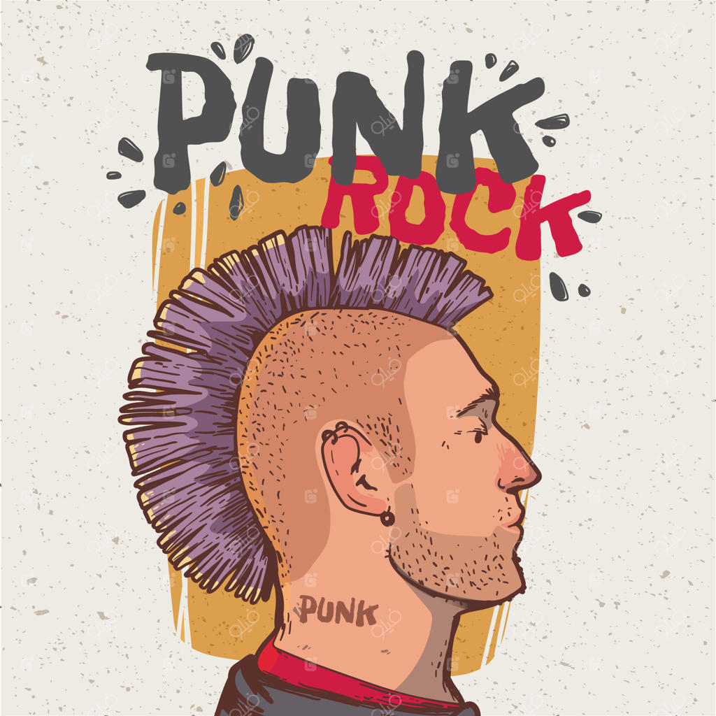 تصویرسازی دستی پانک راک