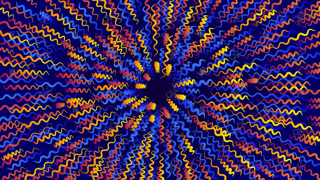 پس‌زمینه‌ی انتزاعی دایره‌ای شکل. پترن حرکتی دایره‌ای و آینده‌نگر. پس‌زمینه‌ای انتزاعی و رنگارنگ.