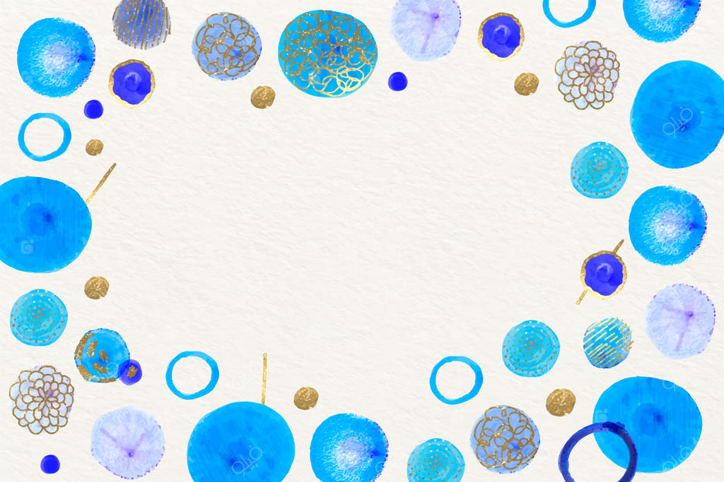 پس‌زمینه قاب با نقطه‌های آبی آبرنگی