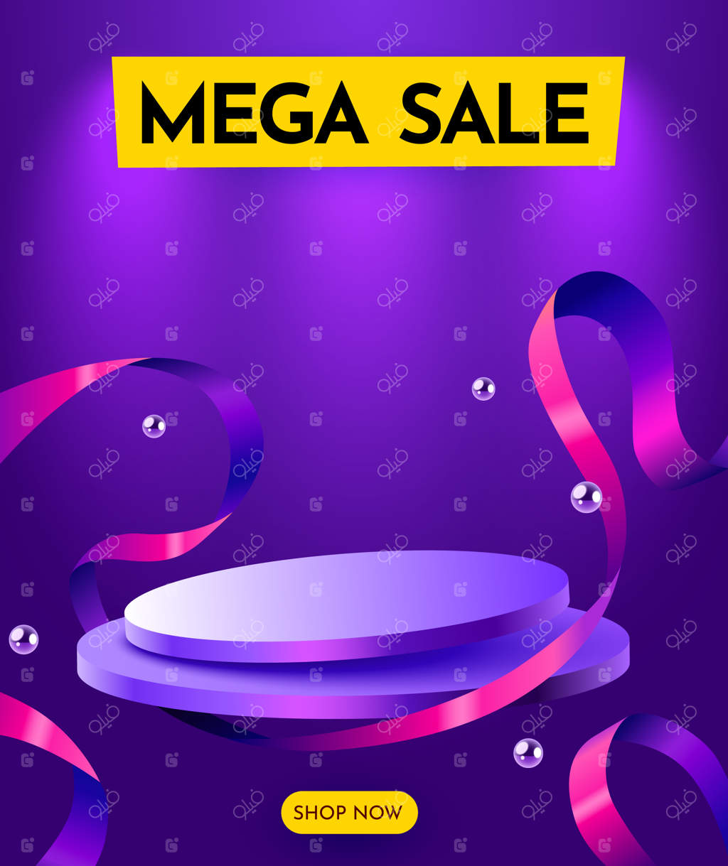 ترکیب ویژه تخفیف رنگارنگ روی سکوی فروش