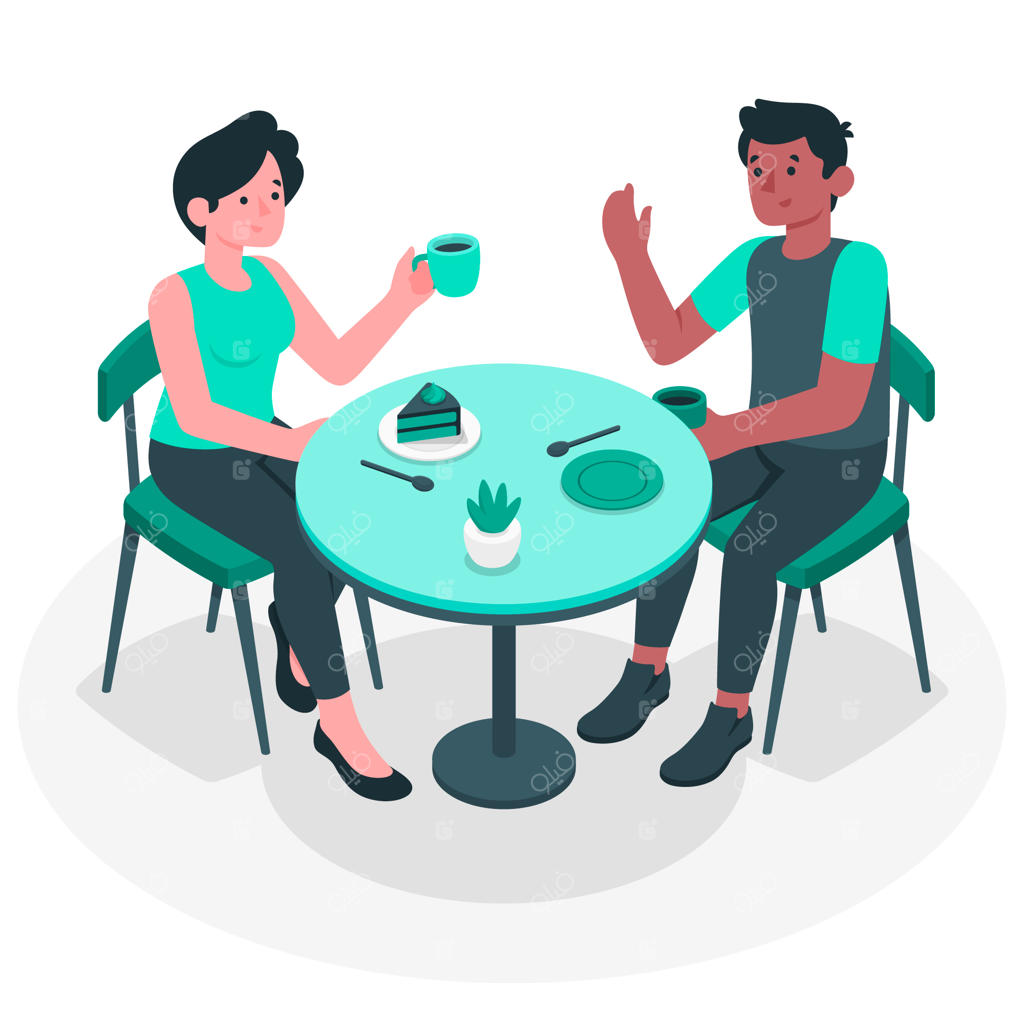 تصویرسازی مفهوم گرفتن قهوه