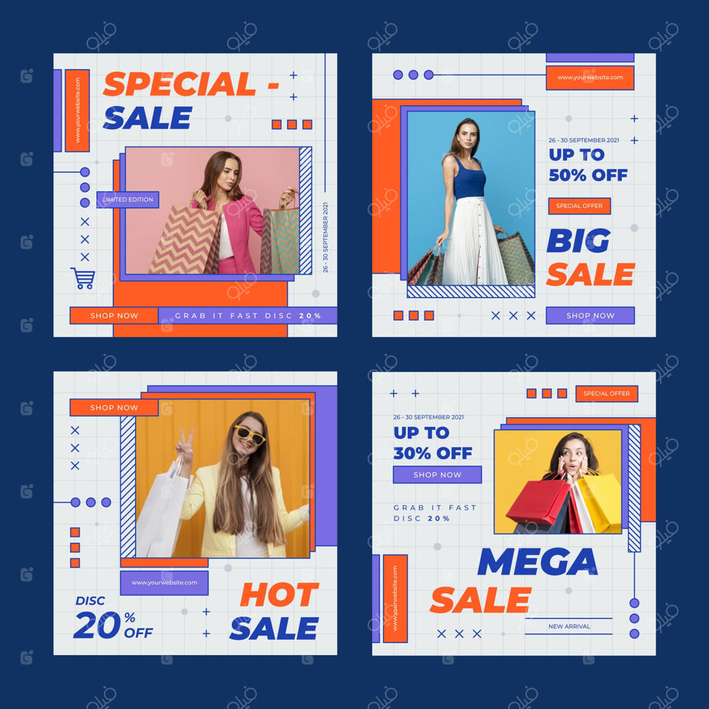 مجموعه پست‌های فروش خطی اینستاگرام با عکس‌ها