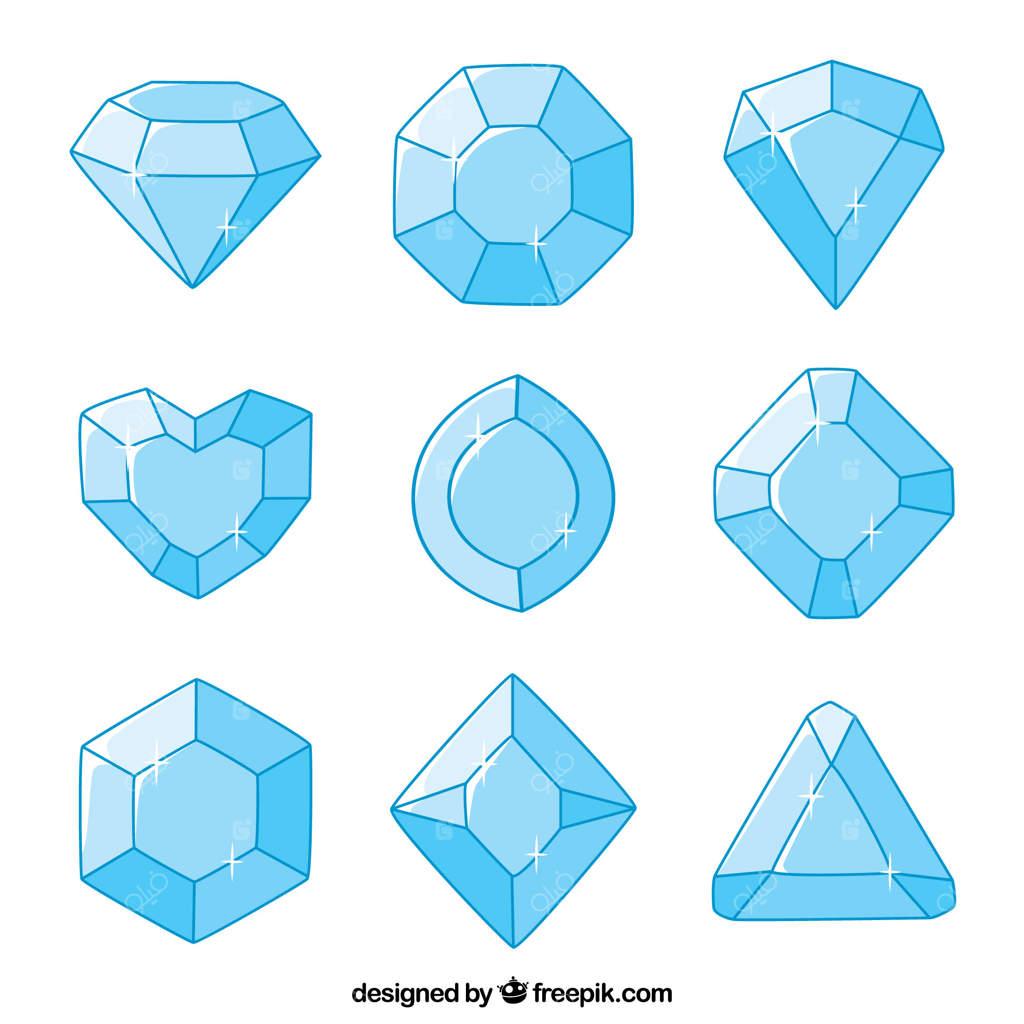 مجموعه‌ای از طرح‌های دستی الماس‌ها