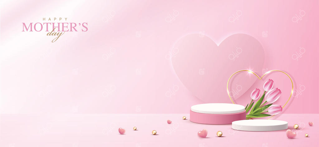 روز مادر را با لاله‌های صورتی زیبا وکتور حرفه‌ای جشن بگیرید