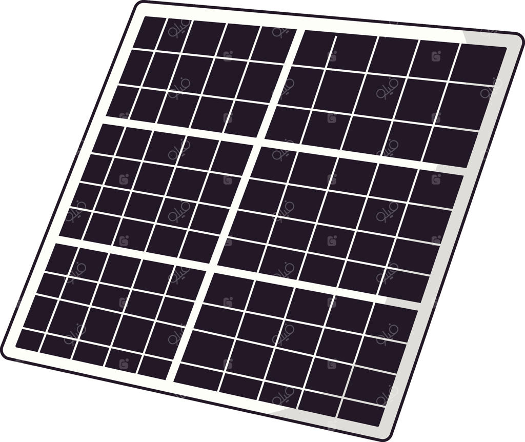 تصویرسازی پنل‌های خورشیدی برای روز بدون زباله