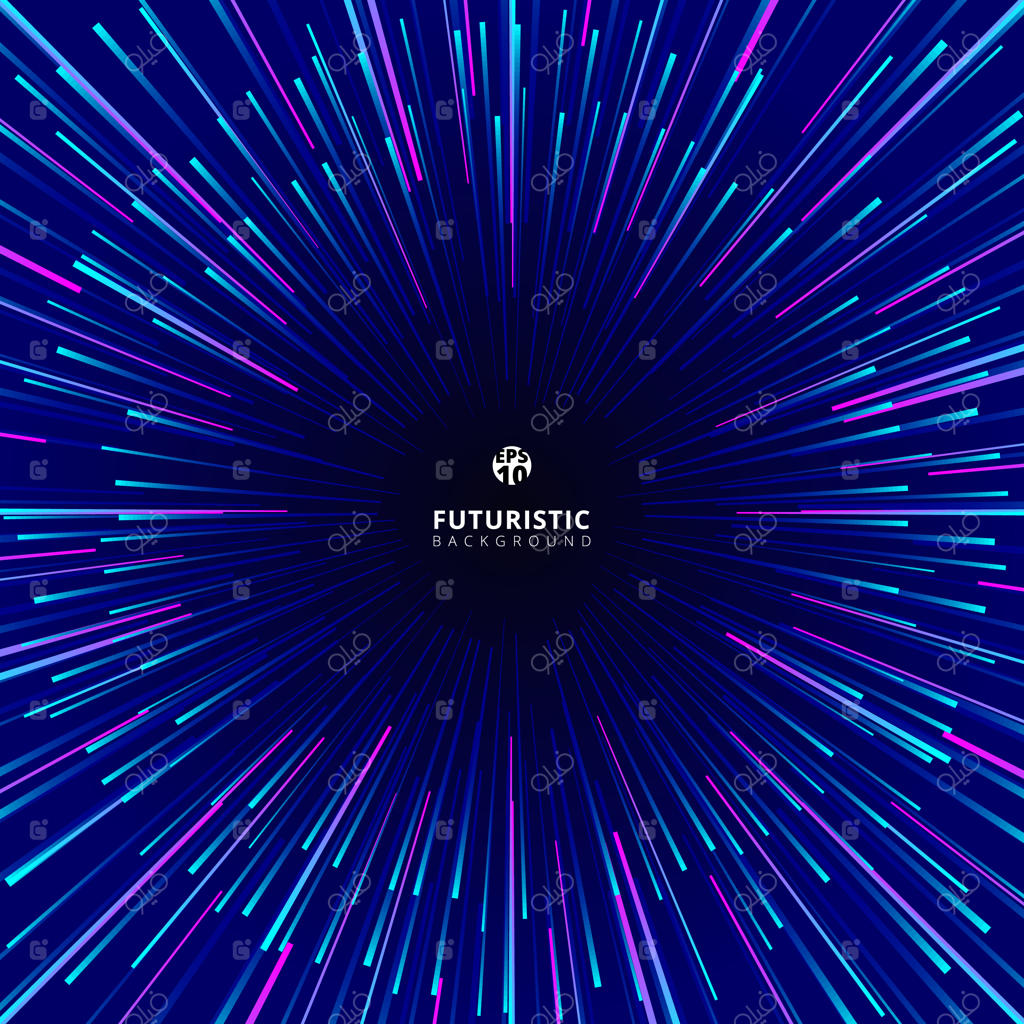 الگوی حرکتی هندسی دایره‌ای تکنولوژی آینده‌نگرانه و انتزاعی.