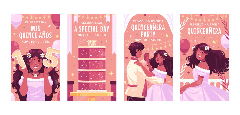 استوری‌های اینستاگرام با طراحی دستی برای جشن پانزده سالگی