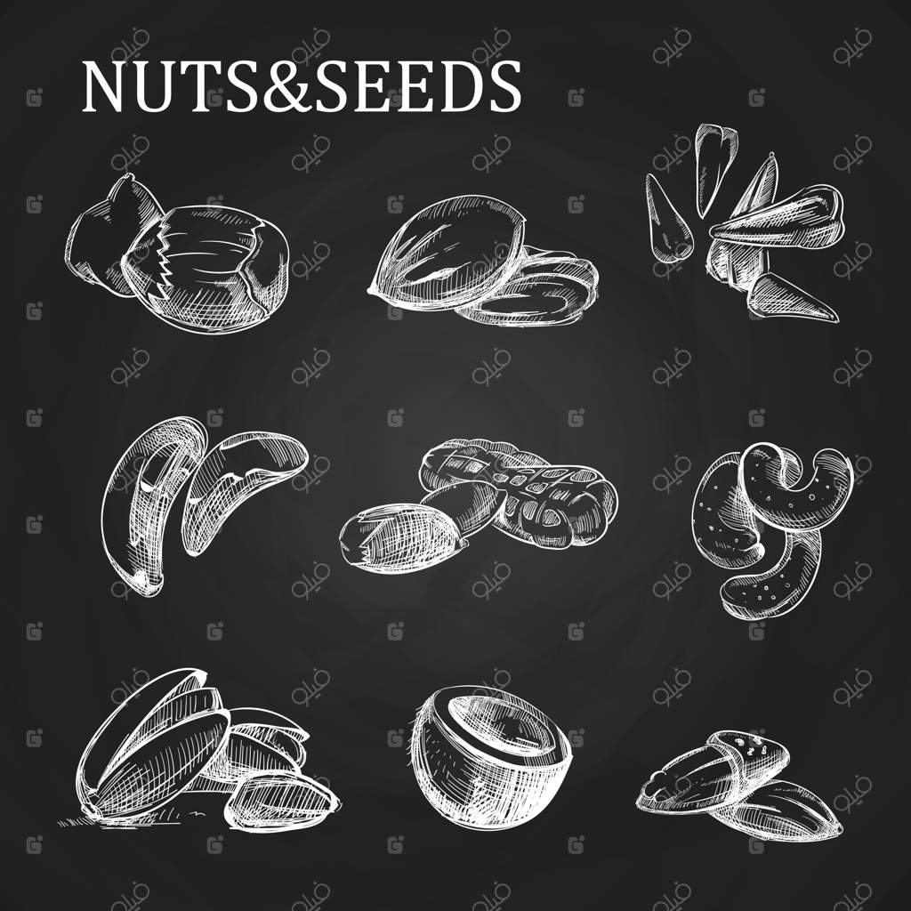 طرح آجیل و دانه‌ها