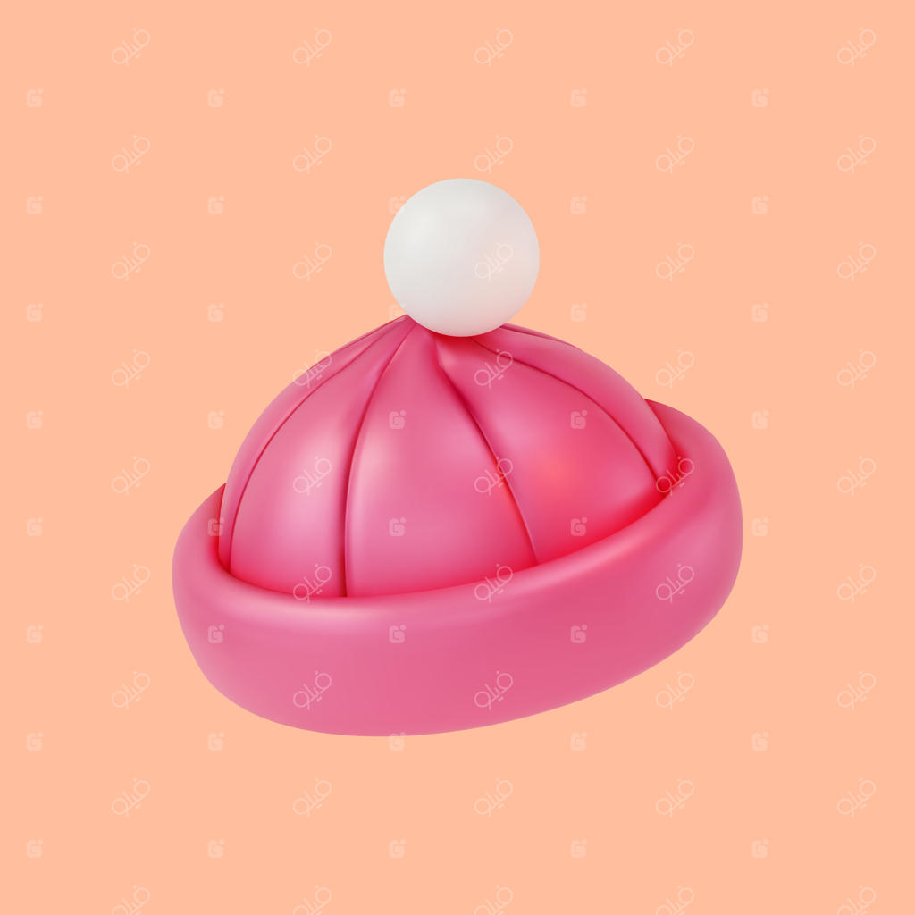 کلاه زمستانی سه‌بعدی با پوم‌پوم به سبک طراحی کارتونی