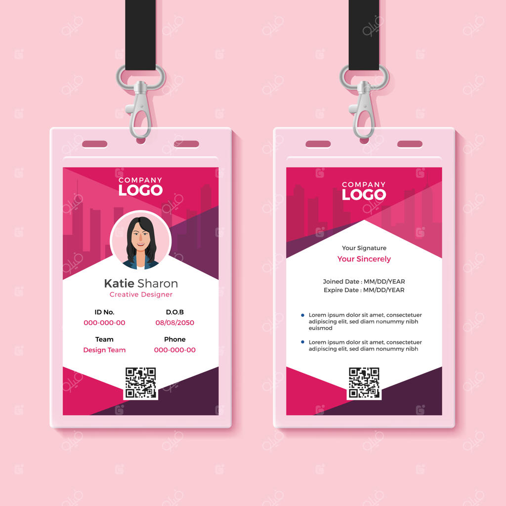 قالب طراحی مدرن کارت شناسایی