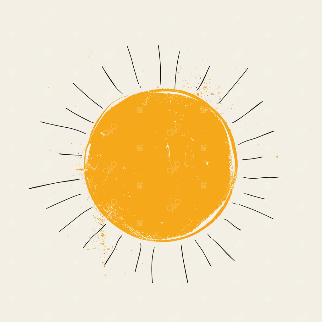 تصویرسازی و طراحی قالب لوگو و آیکون خورشید