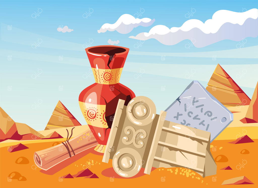 باستان‌شناسی: طراحی گرافیک مفهومی برای کاوش تمدن‌های کهن و حفاری‌ها