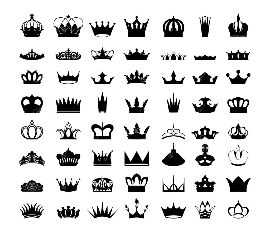 مجموعه سیلوئت‌های سیاه تاج