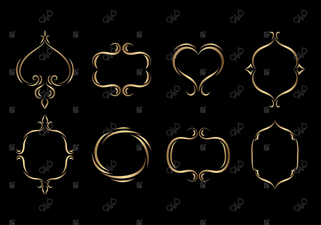 وکتور رایگان قاب شیک