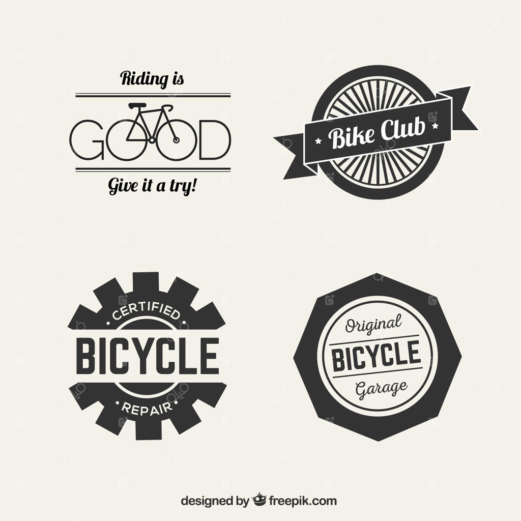 لوگوهای دوچرخه به سبک رترو