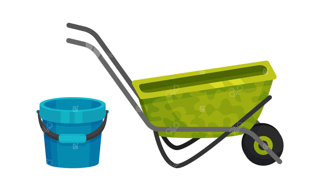 فرغون و سطل به عنوان مجموعه ابزار و تجهیزات باغبانی