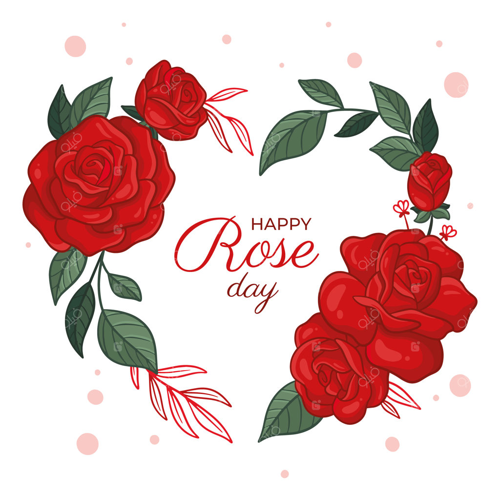 تصویرسازی دستی روز گل رز