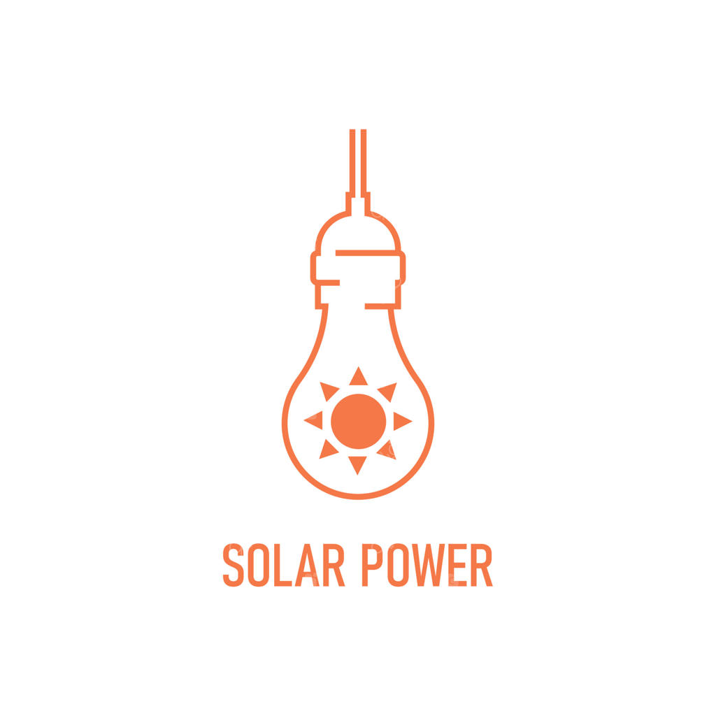 نماد مفهومی انرژی خورشیدی: لامپ و انرژی خورشید - نماد انرژی تجدیدپذیر جایگزین. وکتور