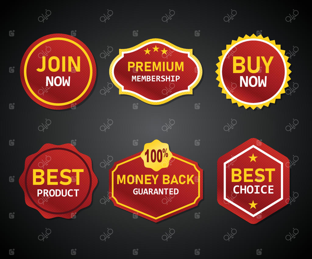 نشان‌های قدیمی: مجموعه لوگوهای لوکس و ممتاز به سبک رترو با قاب‌ها و فلش‌های وکتور