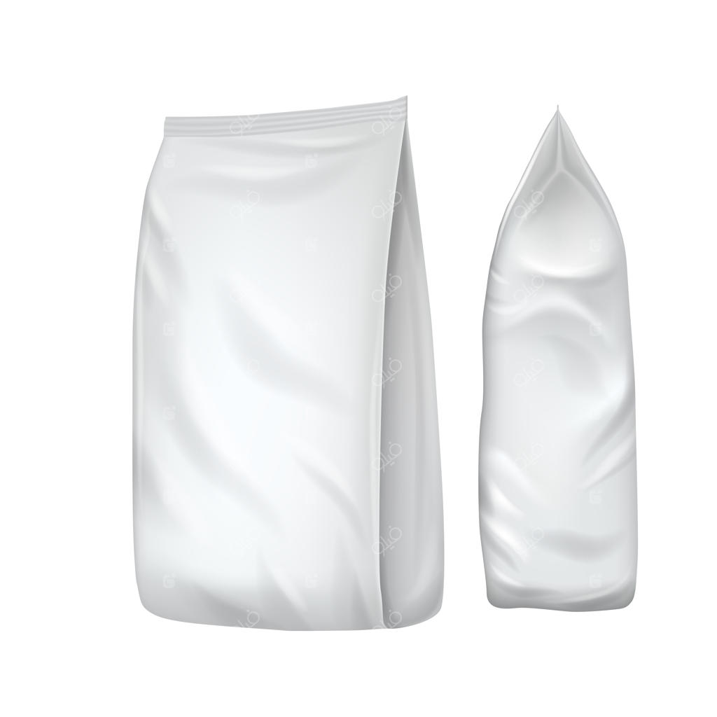 پترن بسته‌بندی خالی بر روی زمینه‌ی سفید.
