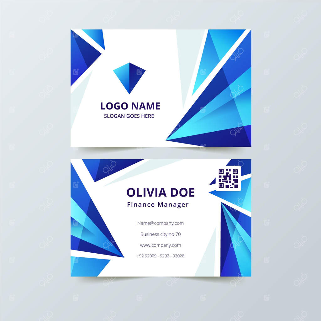 کارت شرکتی با طرح‌های انتزاعی