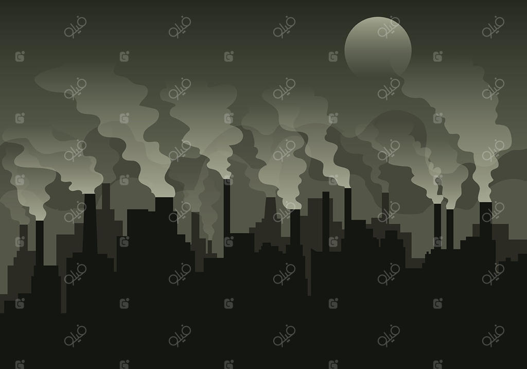 پس‌زمینه وکتور دودکش