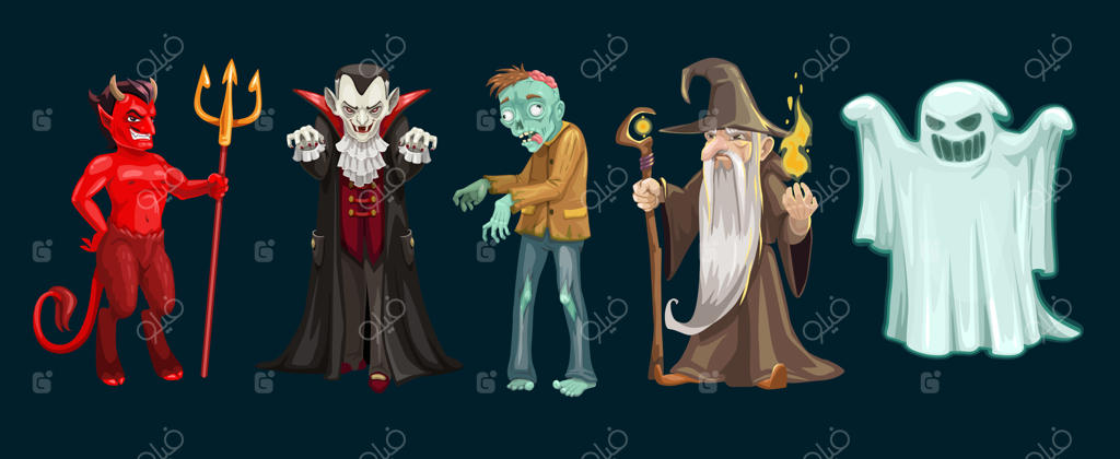 شخصیت‌های روح، خون‌آشام و زامبی در هالووین