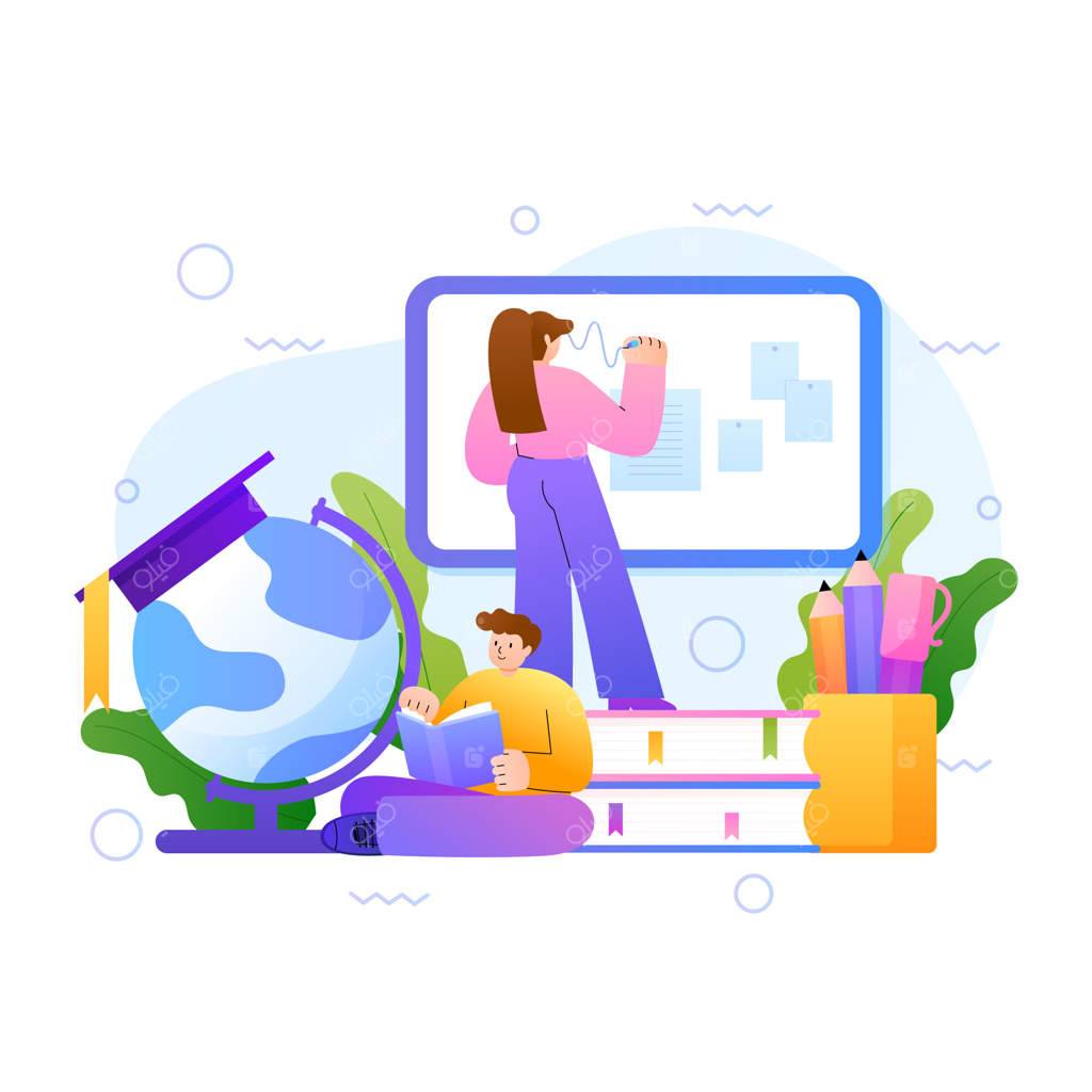 تصویرسازی روز جهانی آموزش به سبک گرادیان