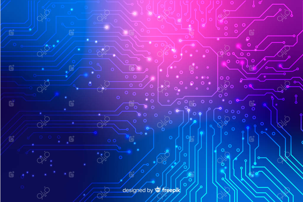 کاغذ دیواری مدار نئون