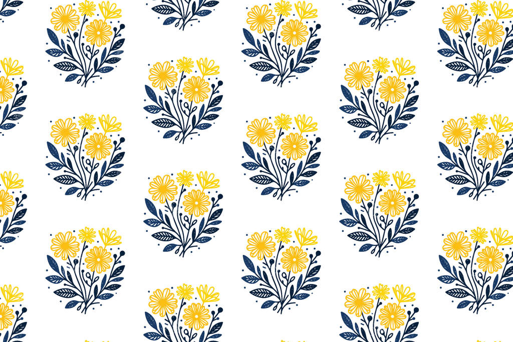 طرح گلدار به سبک باغ طبیعی با جزئیات دقیق طراحی برای مد، پارچه‌بافی و وسایل خانه