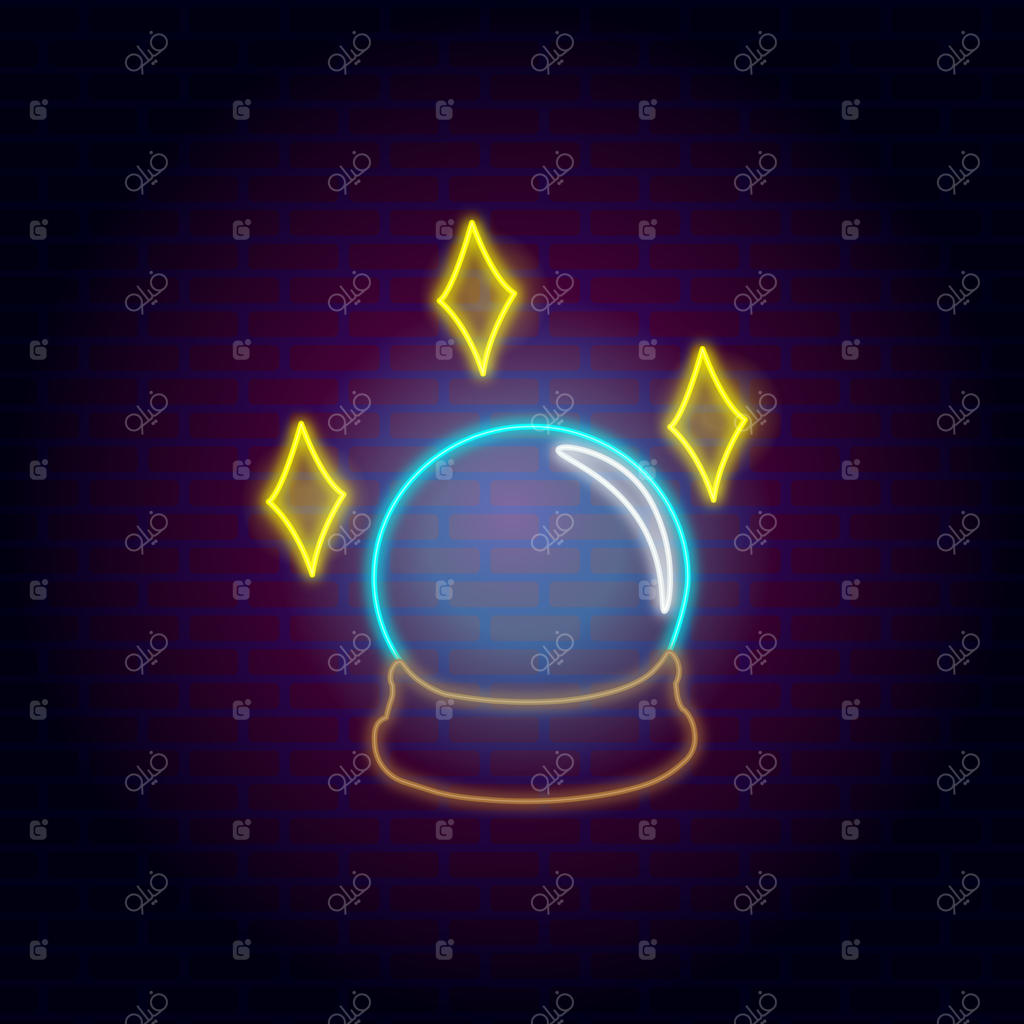 آیکون نئون گوی جادویی