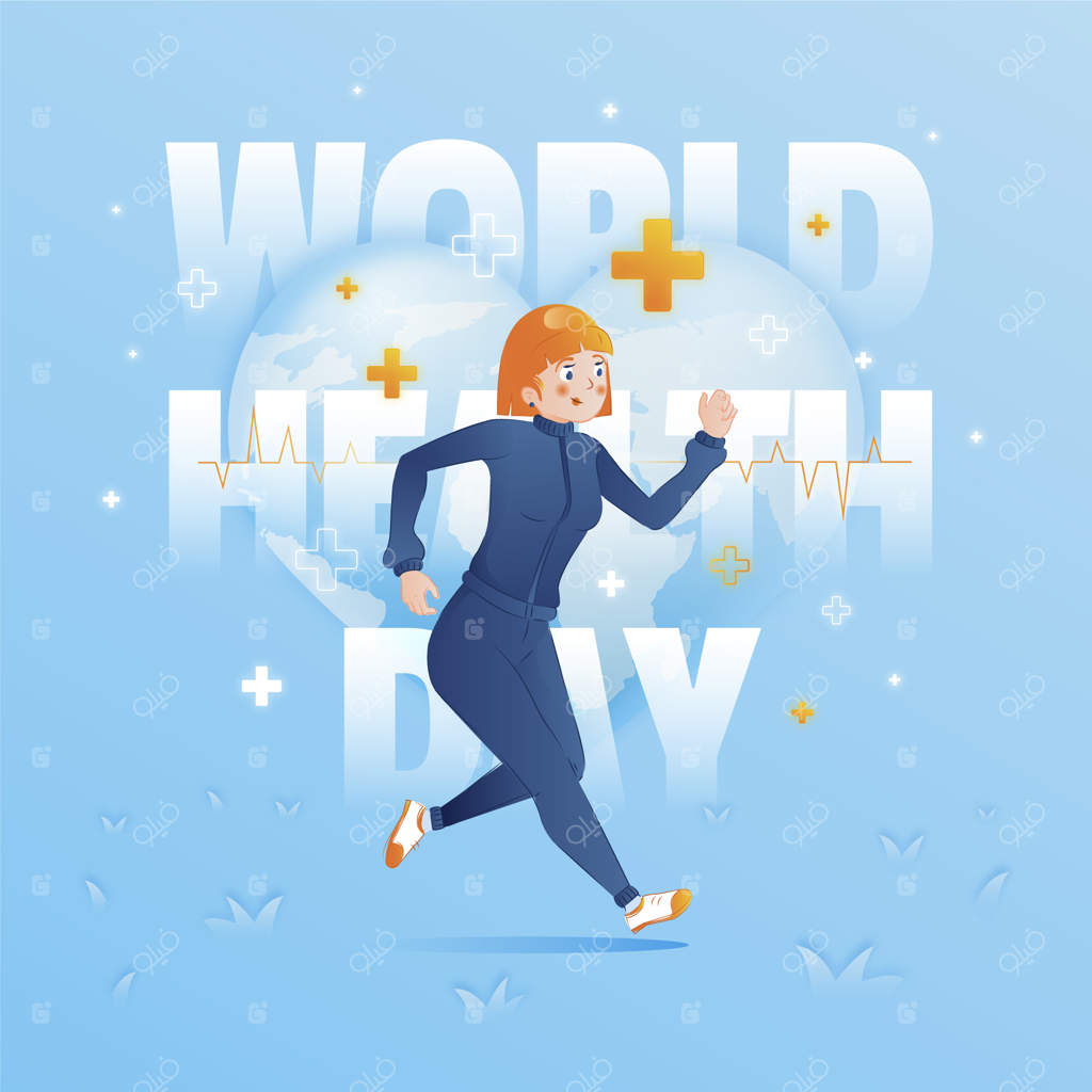 تصویرسازی روز جهانی سلامت به سبک گرادیان