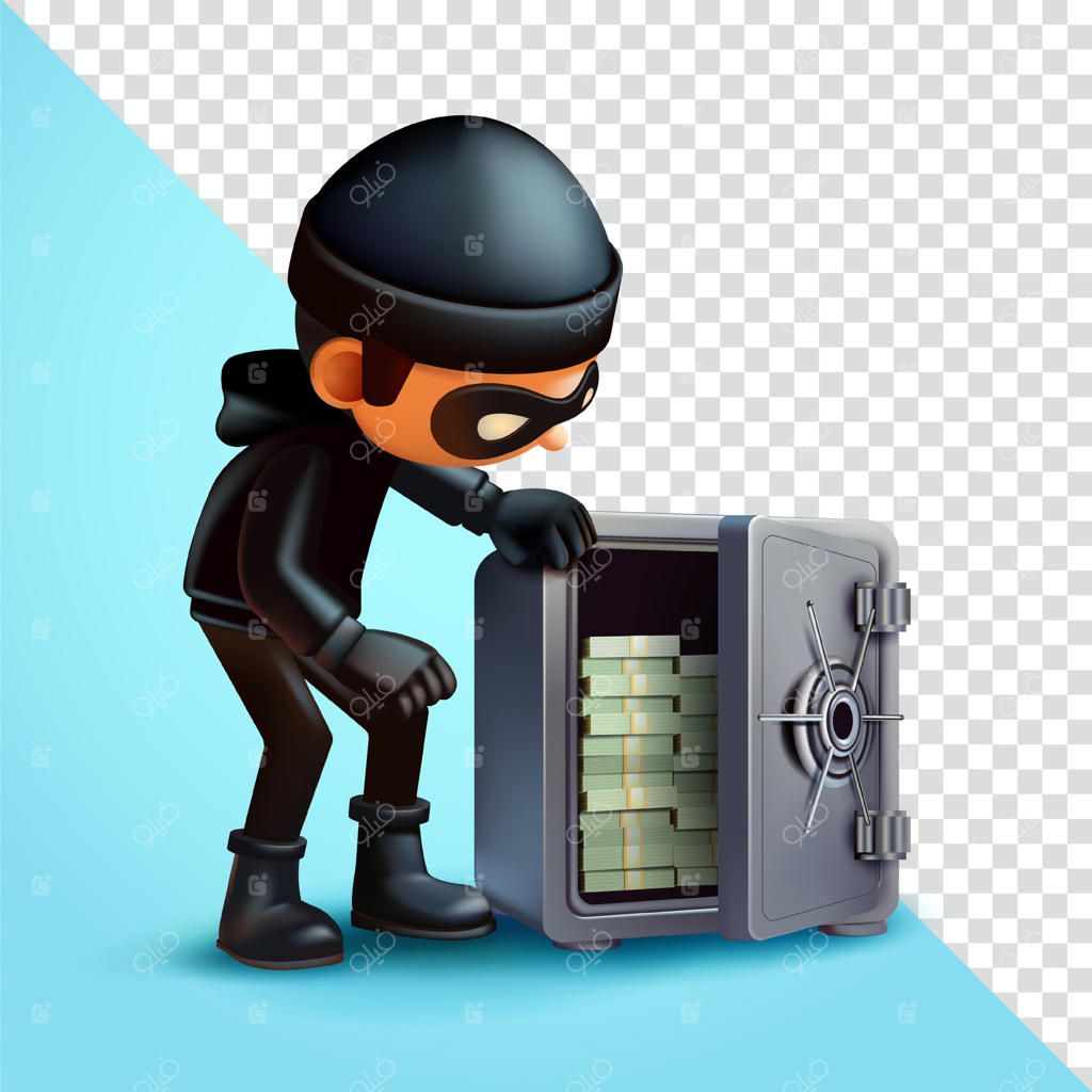 سارق پول‌ها را از گاوصندوق آهنی سرقت کرد: مناسب برای امنیت و امور مالی 3D