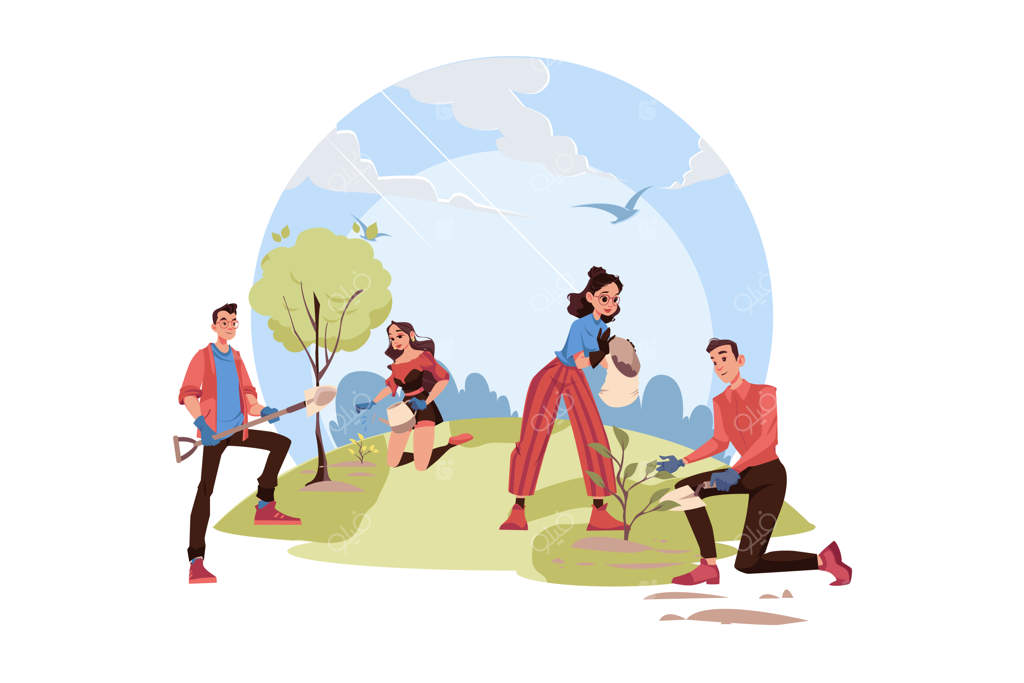 افراد در سراسر جهان درخت می‌کارند