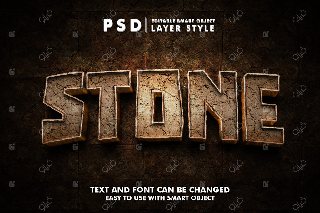 افکت متن سنگی قابل ویرایش