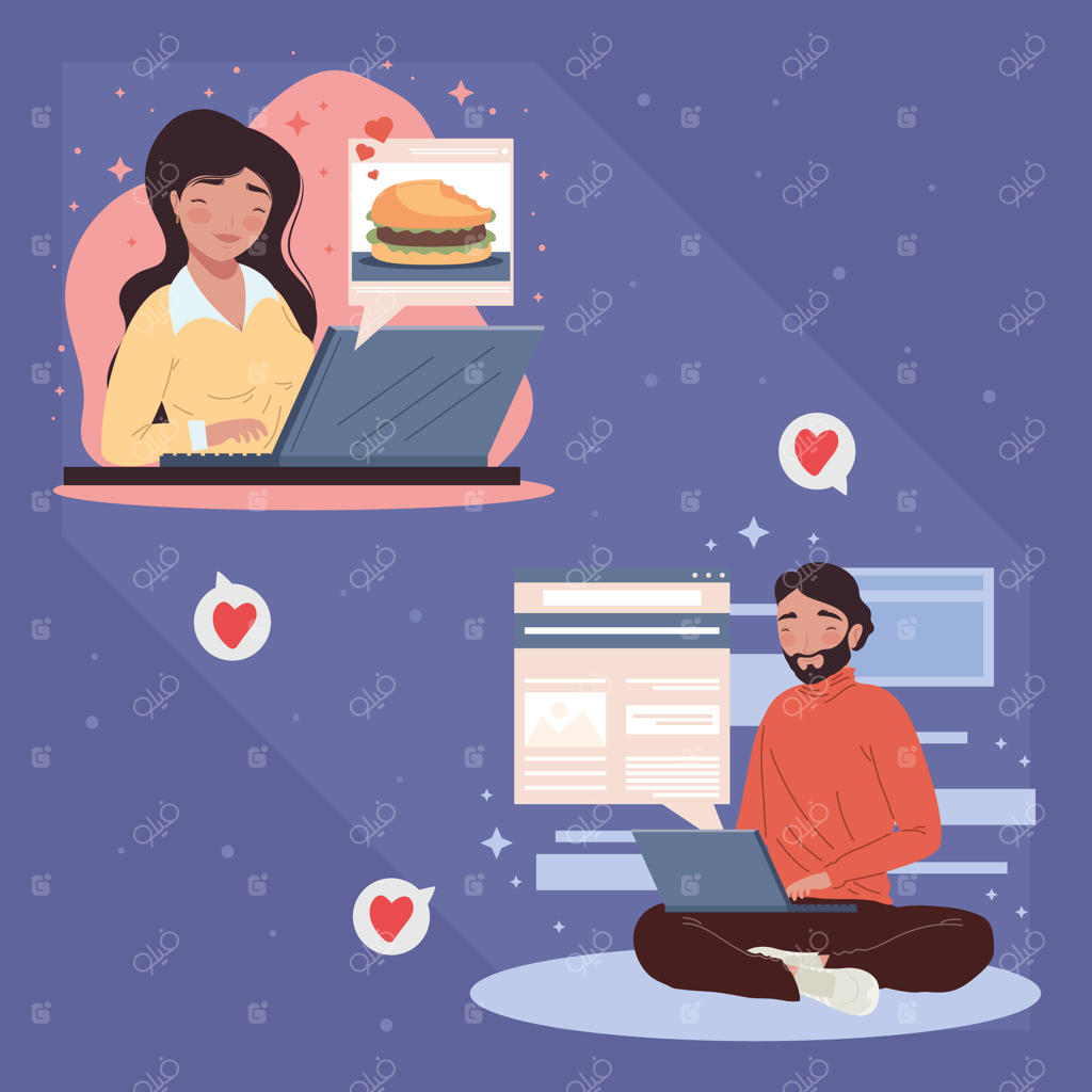 چند وبلاگ‌نویس با لپ‌تاپ