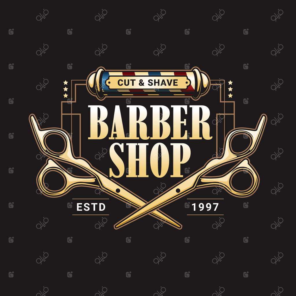 لوگوی آرایشگاه با طراحی گرادیان