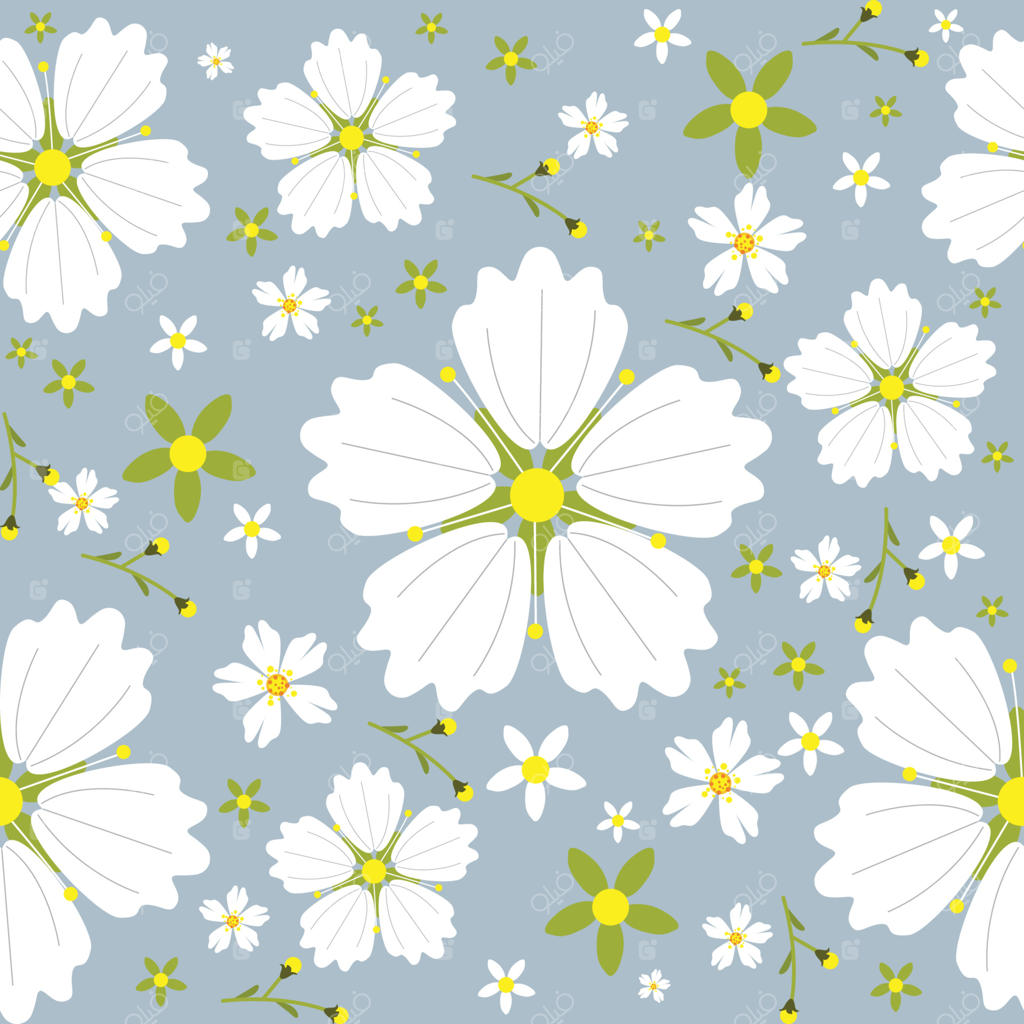 طرح مفهومی پترن یکپارچه شکوفه گیلاس