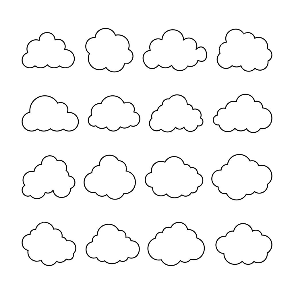 مجموعه وکتور طرح خطی ابر