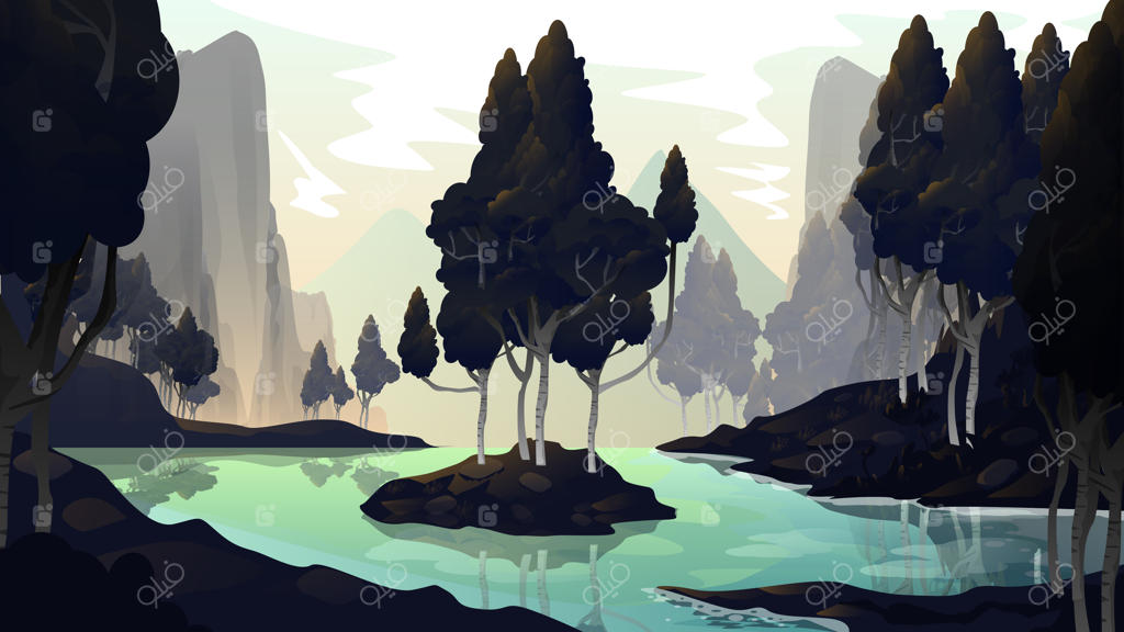 تصویرسازی چشم‌انداز طبیعی رودخانه