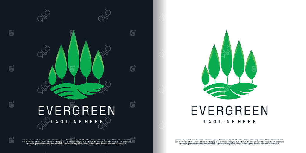 طراحی لوگوی باغ با ایده‌ای نو و پریمیوم