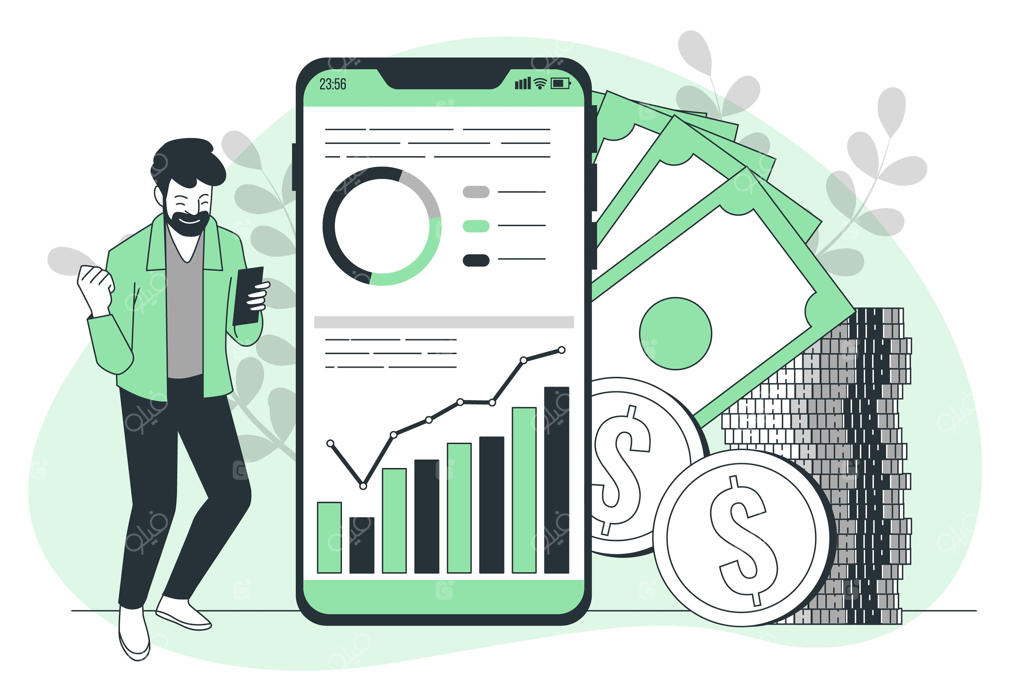 تصویری از مفهوم کسب درآمد از اپلیکیشن