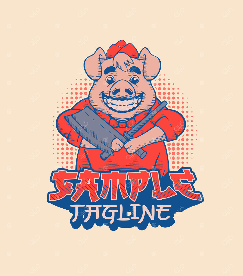 سبک طراحی رترو قصاب خوک بامزه ژاپن