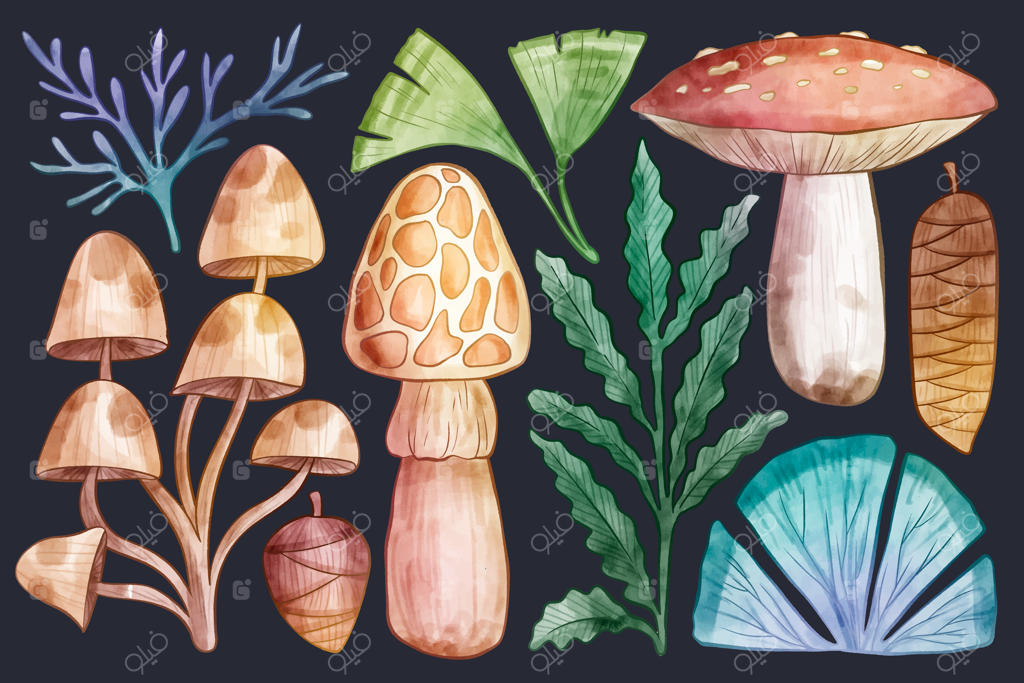 پیش‌زمینه گل‌های قدیمی آبرنگی