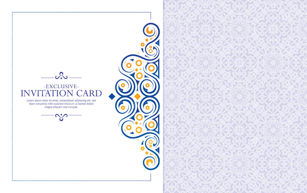 زمینه دعوتنامه رنگارنگ با طرح هنری تزئینی