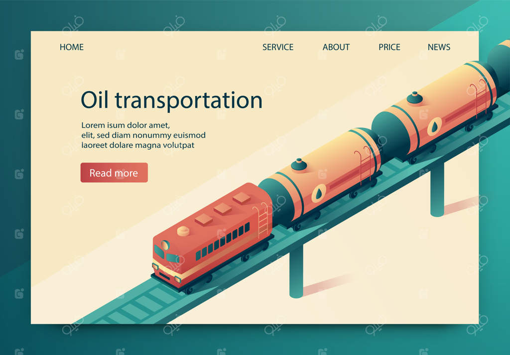 نقاشی دیجیتال: حمل و نقل نفت.