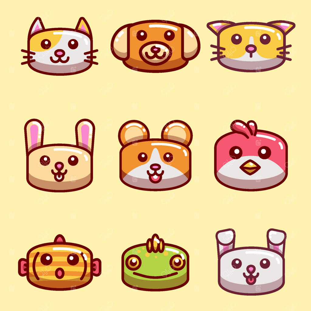 مجموعه آیکون حیوانات خانگی